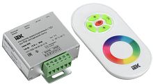 Контроллер с ПДУ радио RGB 3 канала 12В 4А 144Вт белый | код LSC1-RGB-144-RF-20-12-W | IEK